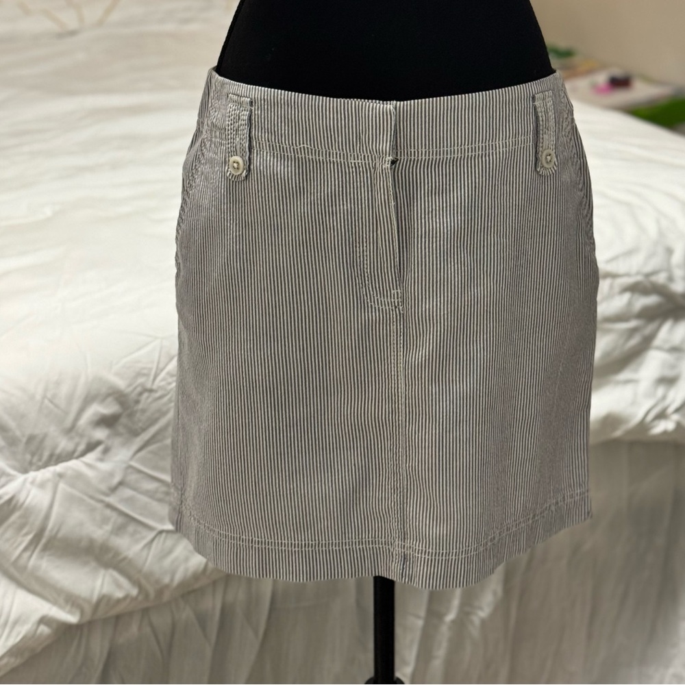 Ann Taylor LOFT Striped Mini Skirt – Size 6 | Classic Nautical Cotton